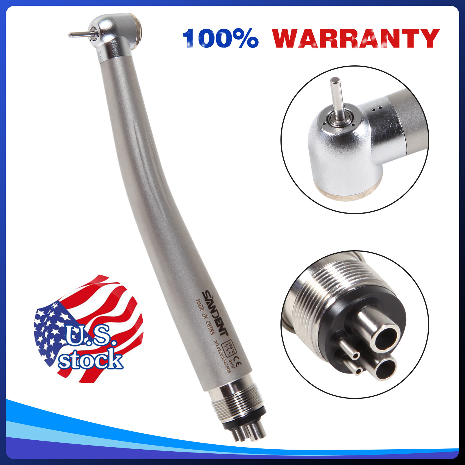 10* SANDENT NSK PANA MAX Style Dental High Speed Handpiece 4 Hole Midwest NJ