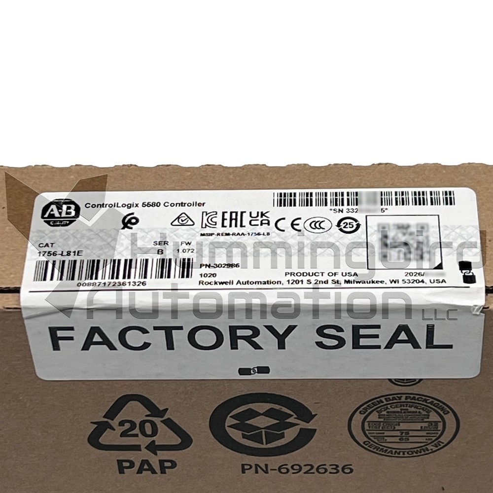 2024 Surplus SEALED Allen Bradley 1756-L81E /B ControlLogix 3MB PLC *USA SELLER*