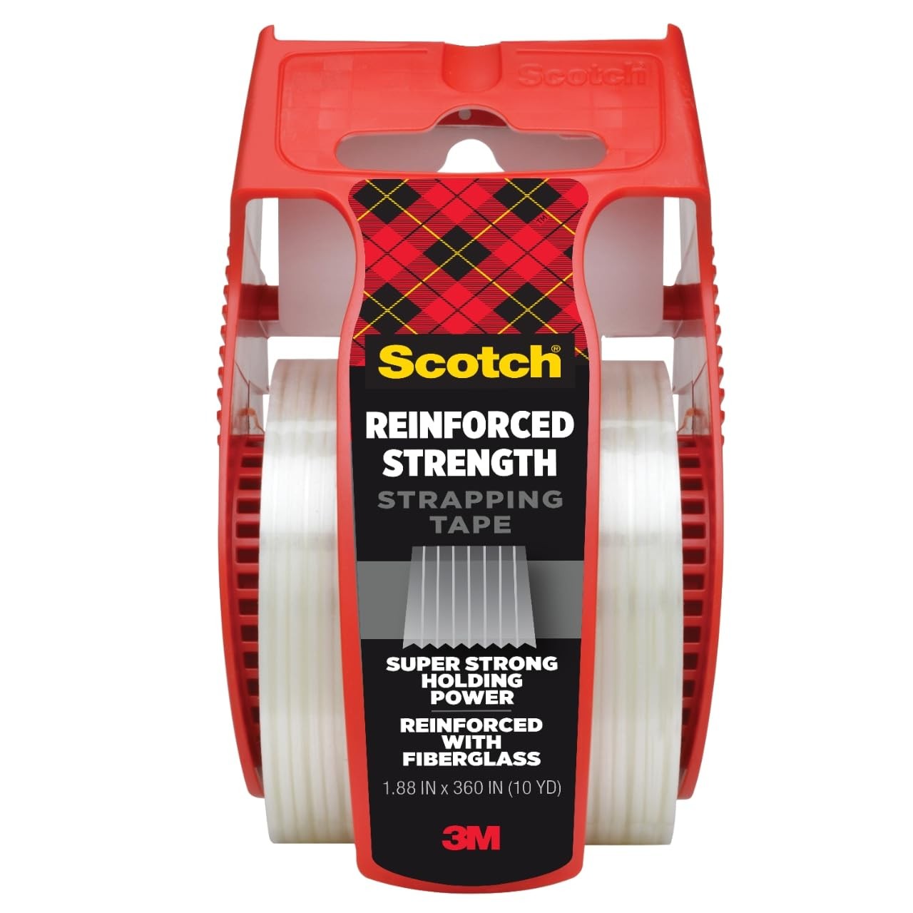Scotch Strapping Packaging Tape, 1.88 in x 1 Count (Pack of 1), Transparent