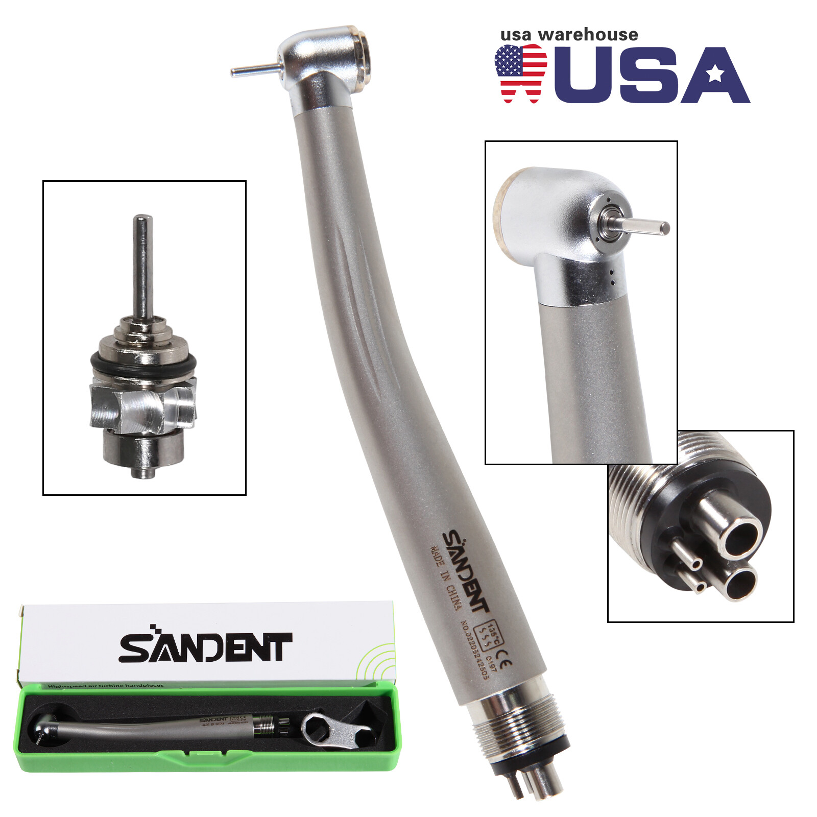 10* SANDENT NSK PANA MAX Style Dental High Speed Handpiece 4 Hole Midwest NJ