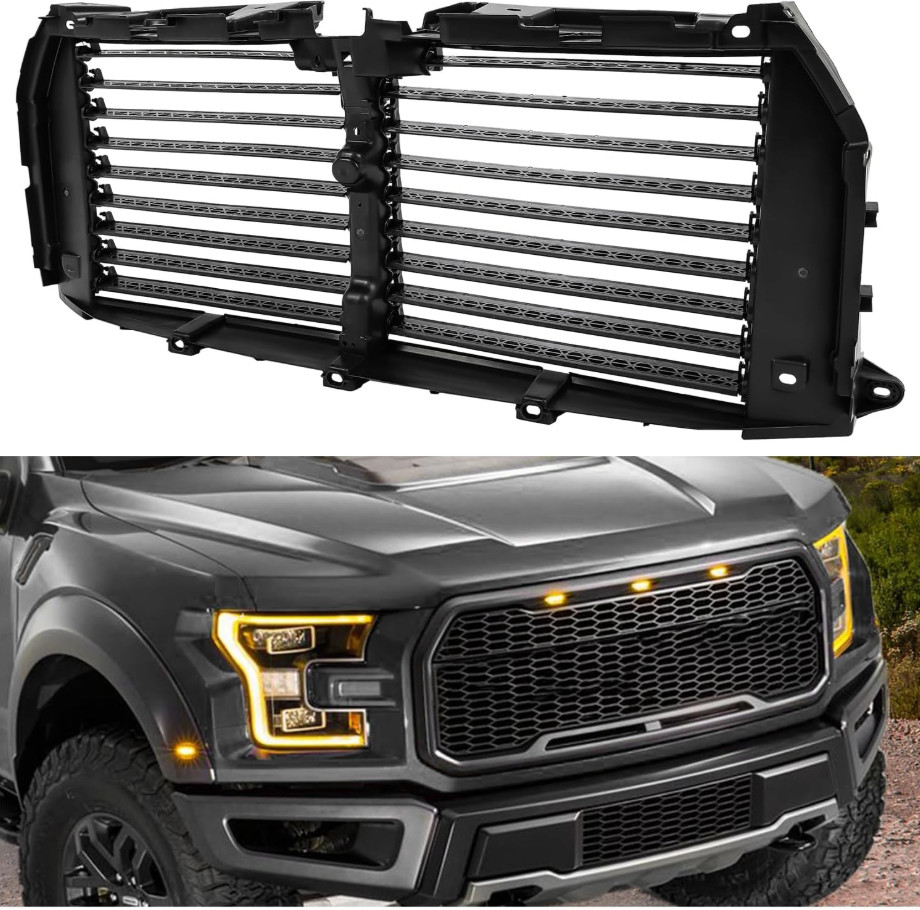 Active Grille Shutter Compatible with 2015 2016 2017 Ford F-150 Radiator Shutter