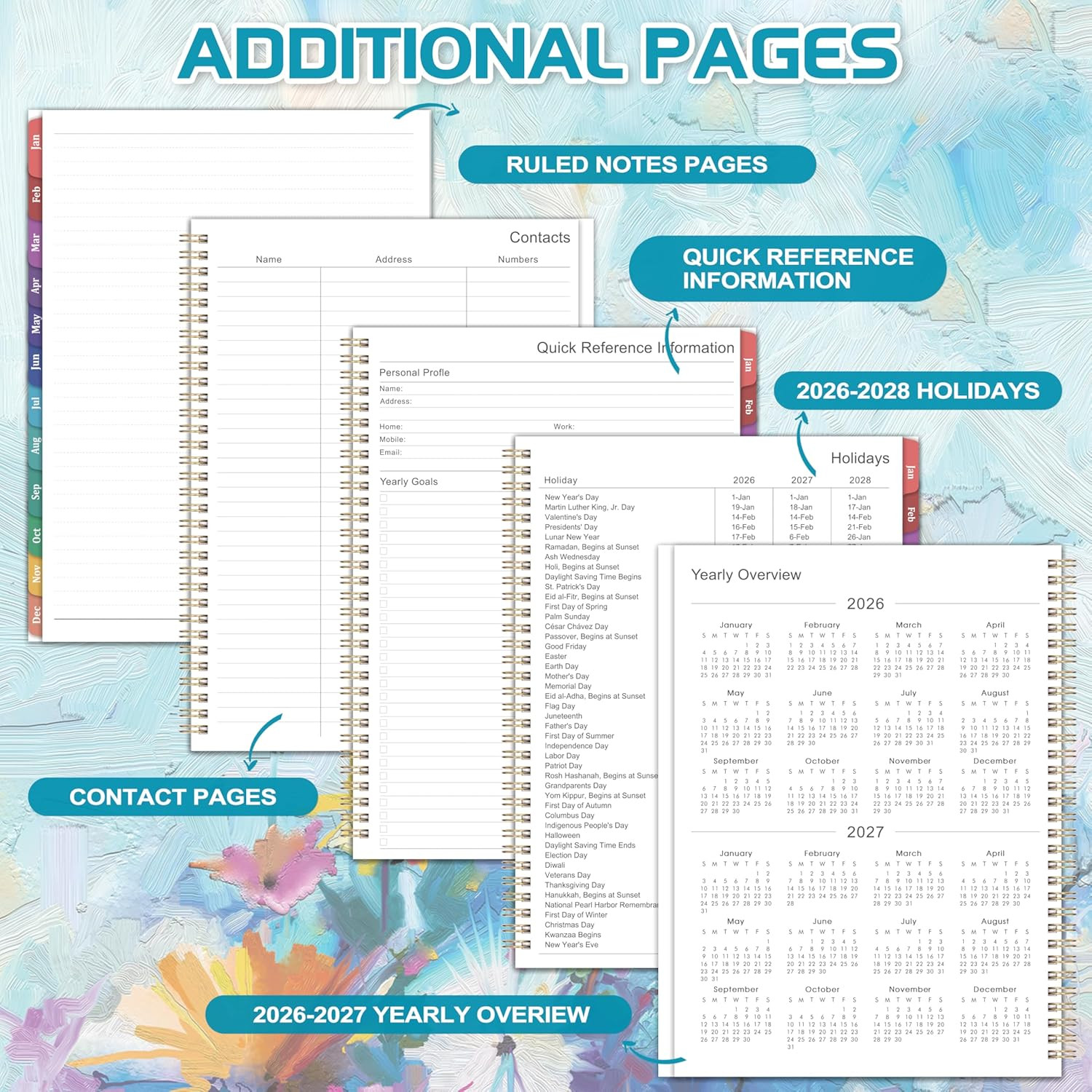Planner 2026-2027 – 2026 Planner Weekly and Monthly, 2026 January – December,…