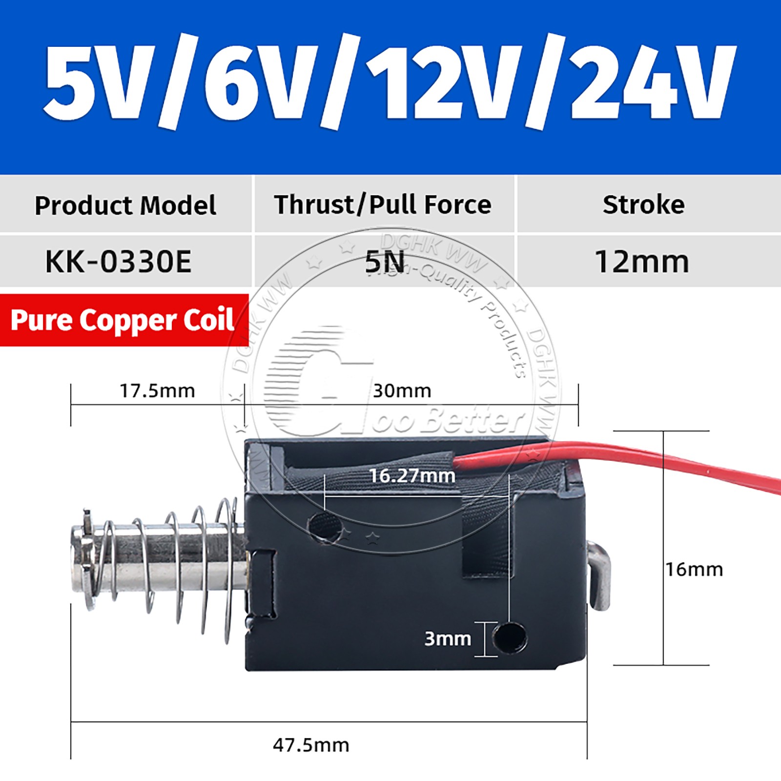 DC12V DC24V Solenoid Magnet Electromagnet Square Electric Lifting Solenoids