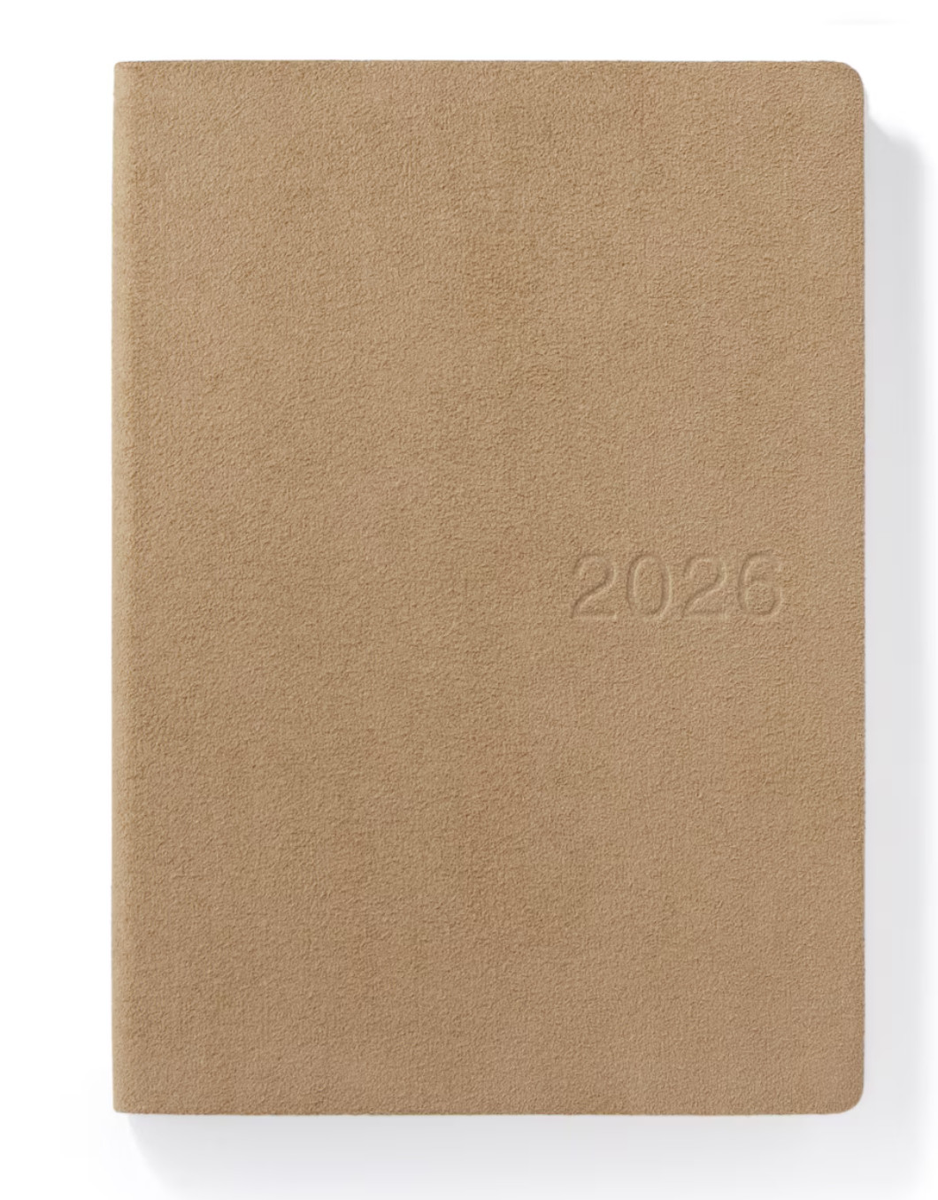 Muji 2026 Suede-like Monthly Weekly Planner 2025.12-2027.01 Beige A5