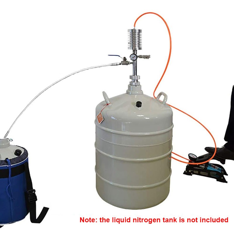 Pedal Type Liquid Nitrogen Pump Cryogenic Pump LN2 Tank Foot Pump 50mm Caliber