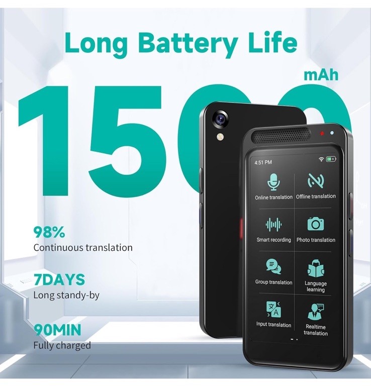 Language Translator Device Two-Way Instant ※137 Languages Voice & Text & Offline