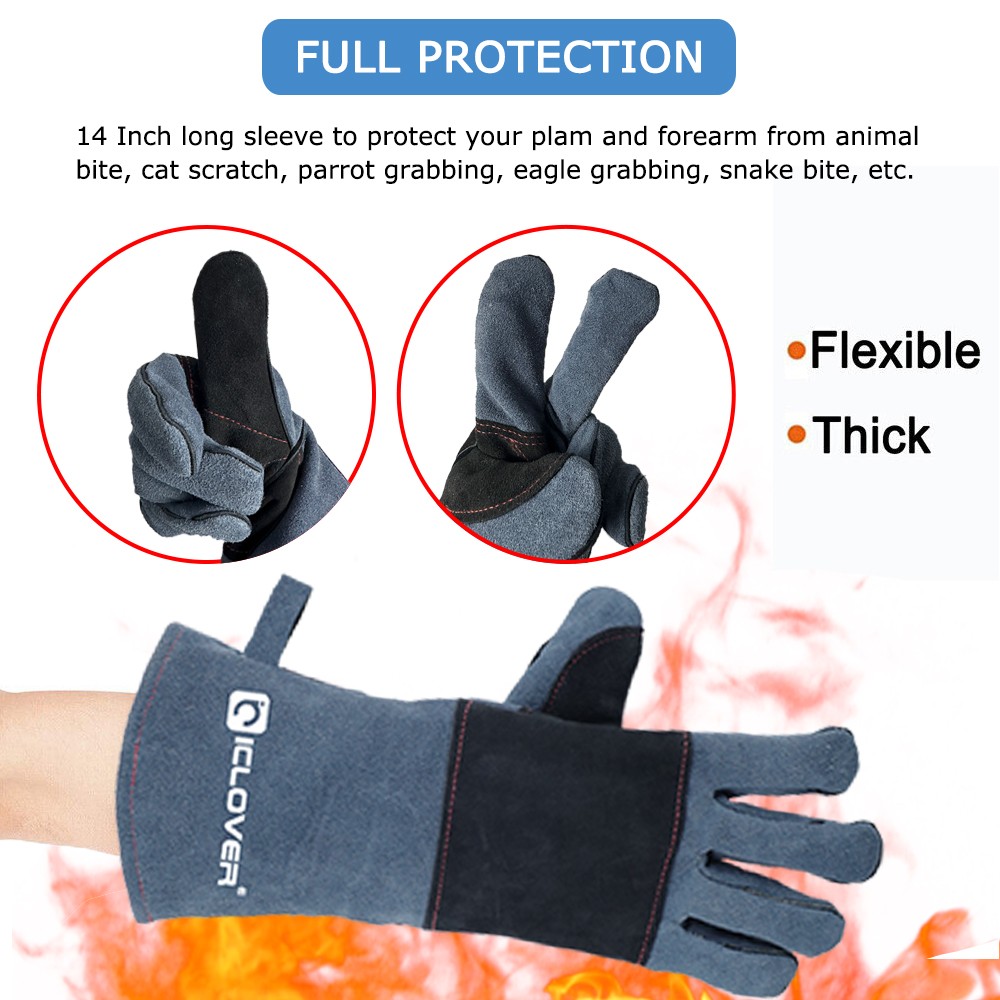 Anti-Bite Gloves Animals Handling Training Chew Protective Mitts Dog Cat Parrot