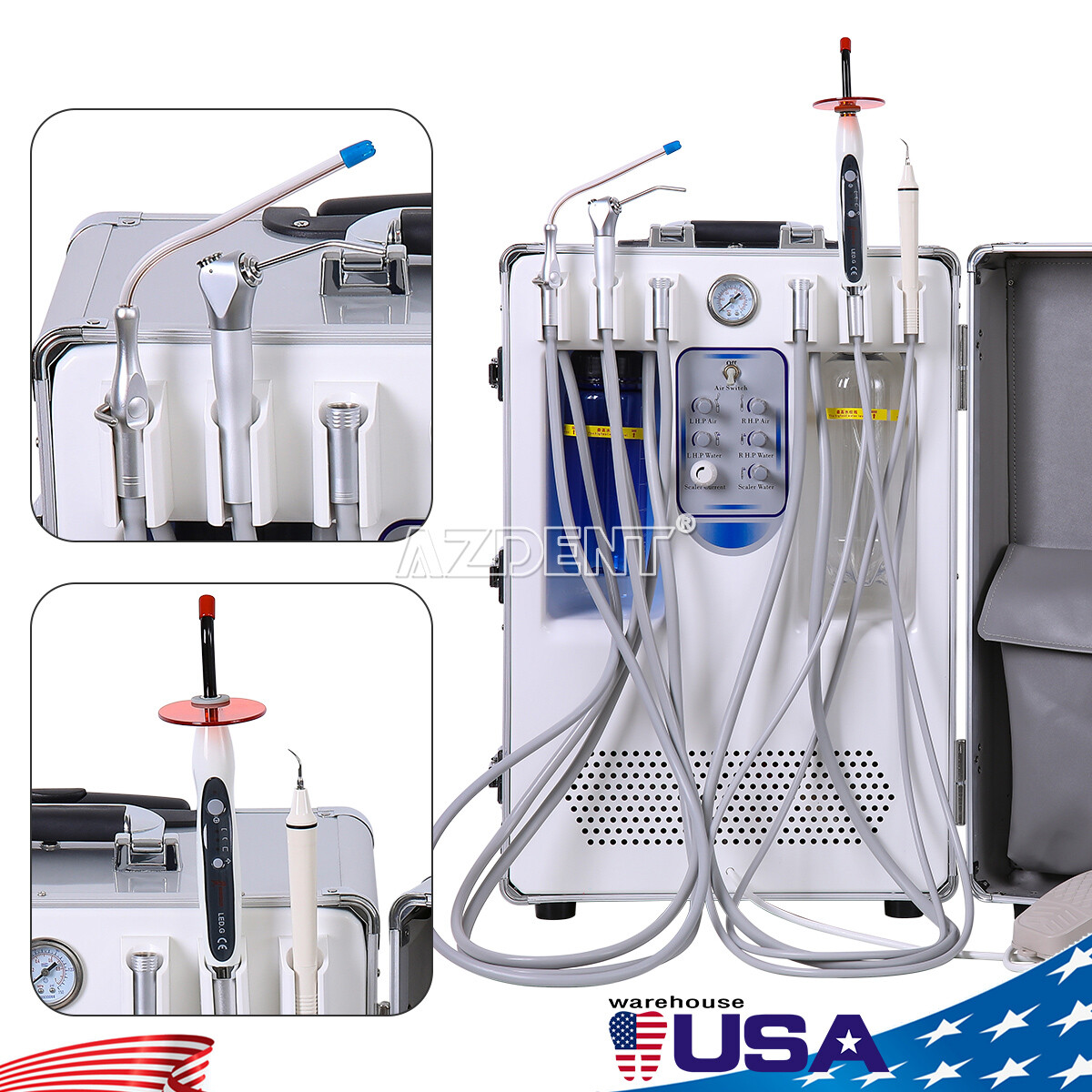 Dental Delivery Unit Air Compressor /Chair /High Low Handpiece +Air Scaler 4Hole