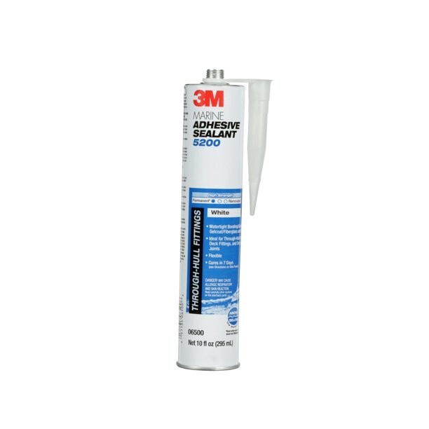 3M Marine Adhesive Sealant 5200 White 295 mL Watertight Sealing of Gelcoat