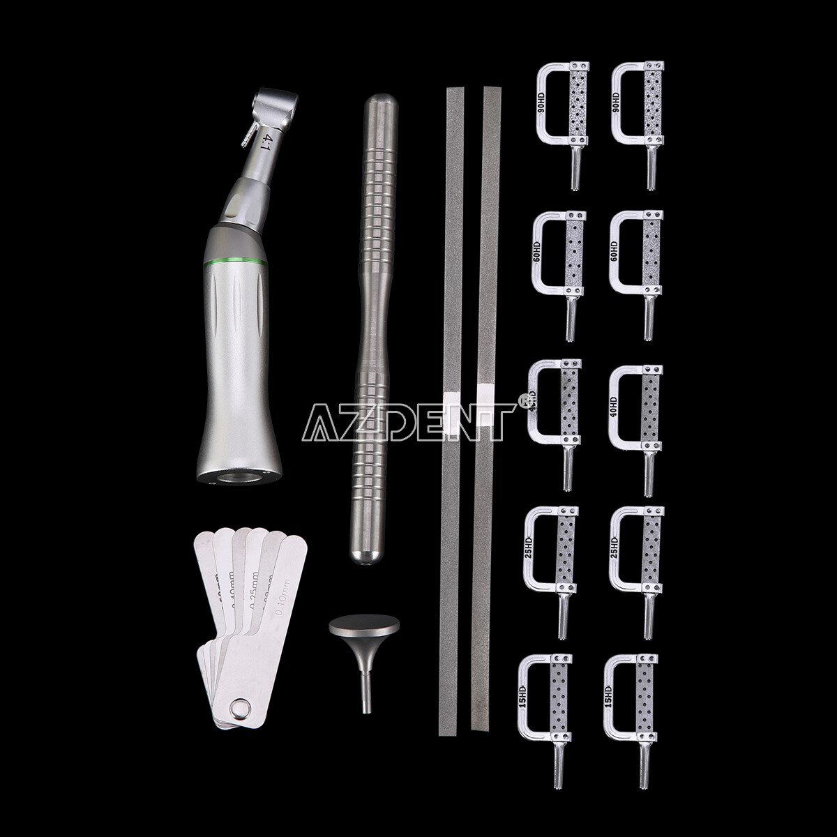 Dental 4:1 Reduction IPR Handpiece Contra Angle Interproximal Stripping Gauge