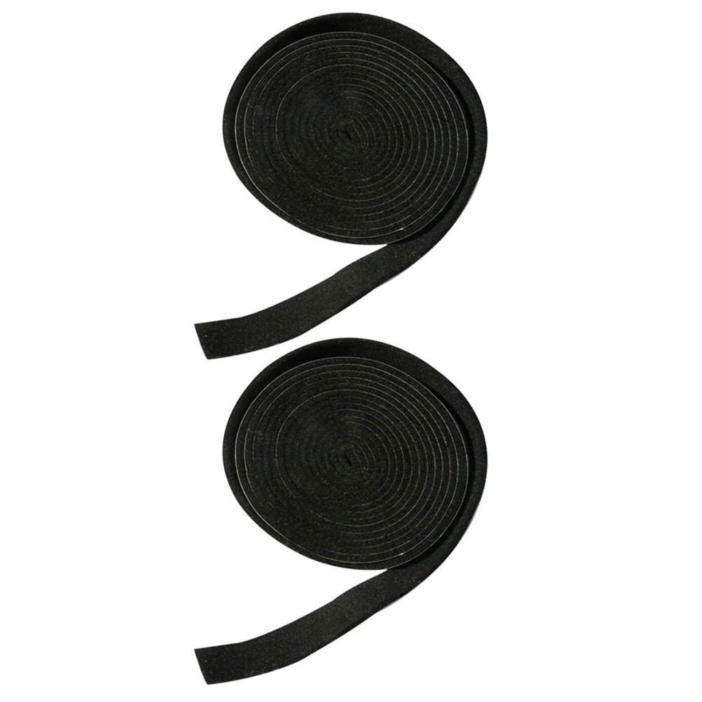 2Pcs Durable Home Felt Strips Self-Adhesive Sealing Strip Black