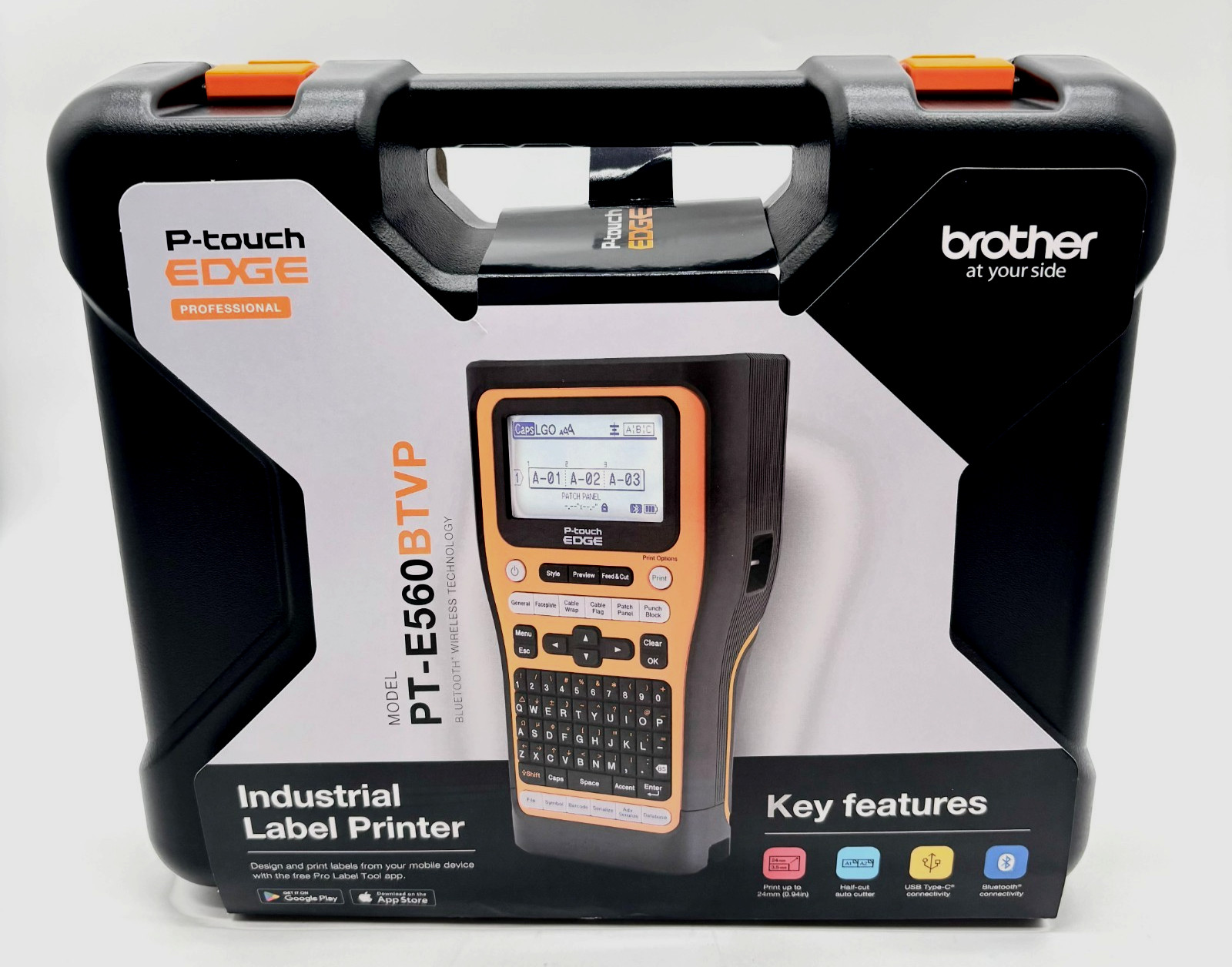 Brother Bluetooth Wireless Technology Industrial Label Printer PT-E560BTVP