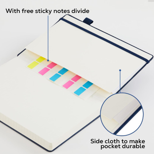 Hardcover Lined Notebook Journal for Writing 320 Pages Leather Thick College