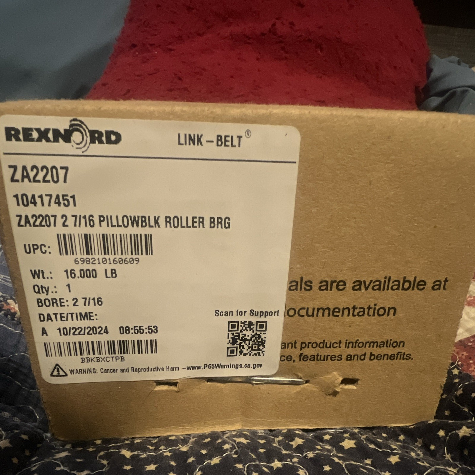 NEW Rexnord Link-Belt ZA2207 Cast Iron Pillow Block Roller Bearing 2-7/16″ Bore