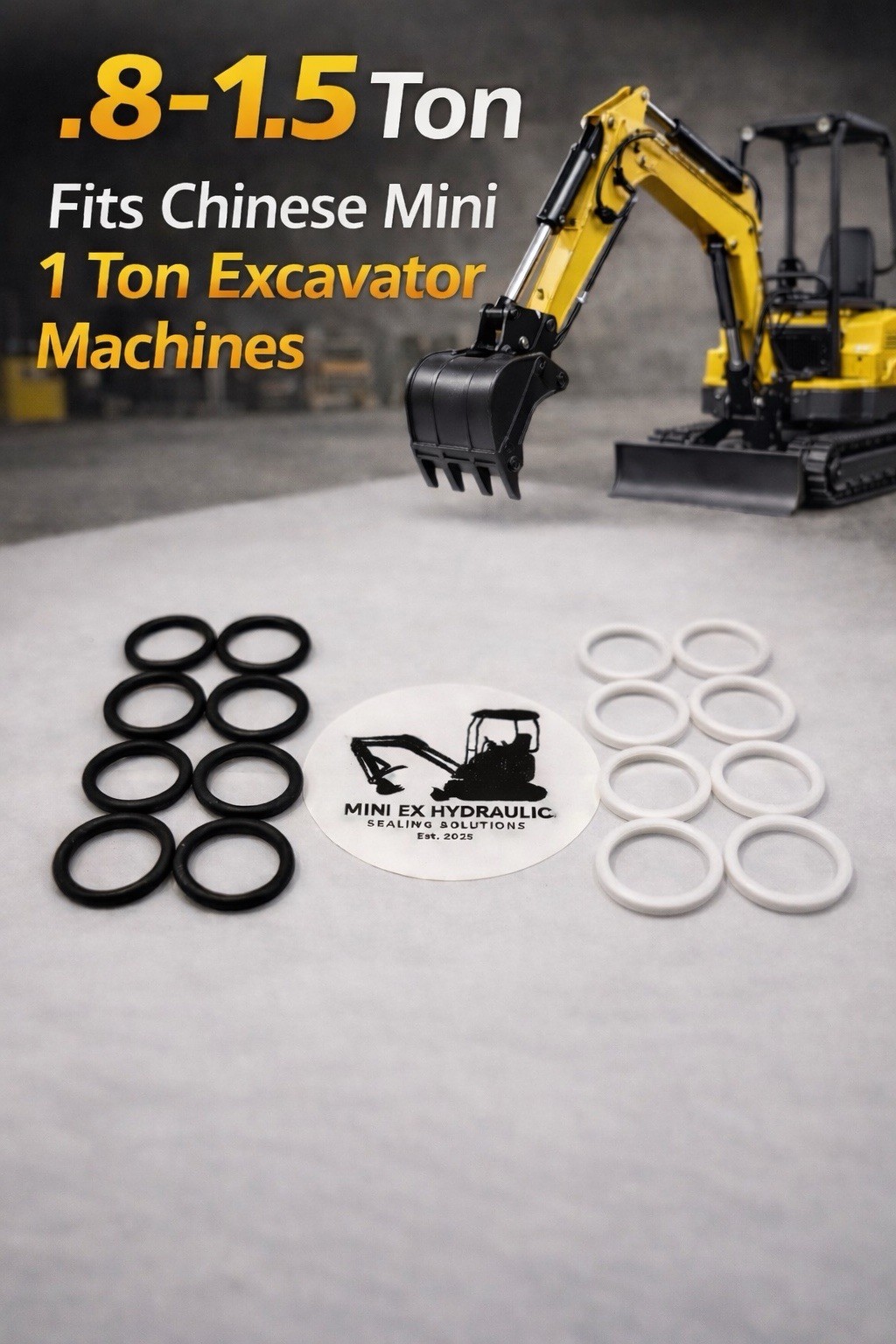 Chinese Mini Excavator Spool Valve Seal Kit Fits 0.8-1.5 Ton Machines