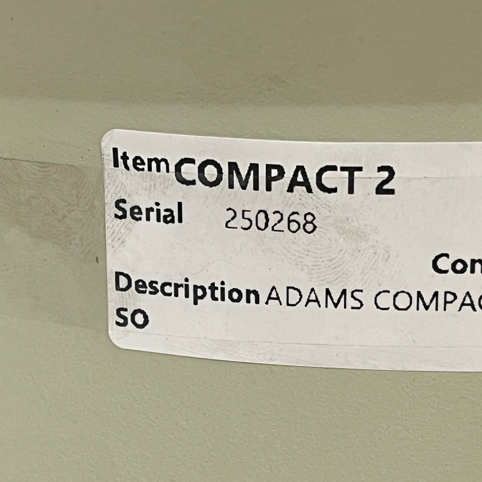 Becton Dickinson Adams Compact 2 Centrifuge 0962-043 with Rotor, Tested