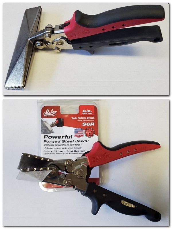 Malco S6R 6″ Hand Seamer Forged Steel Jaws. USA