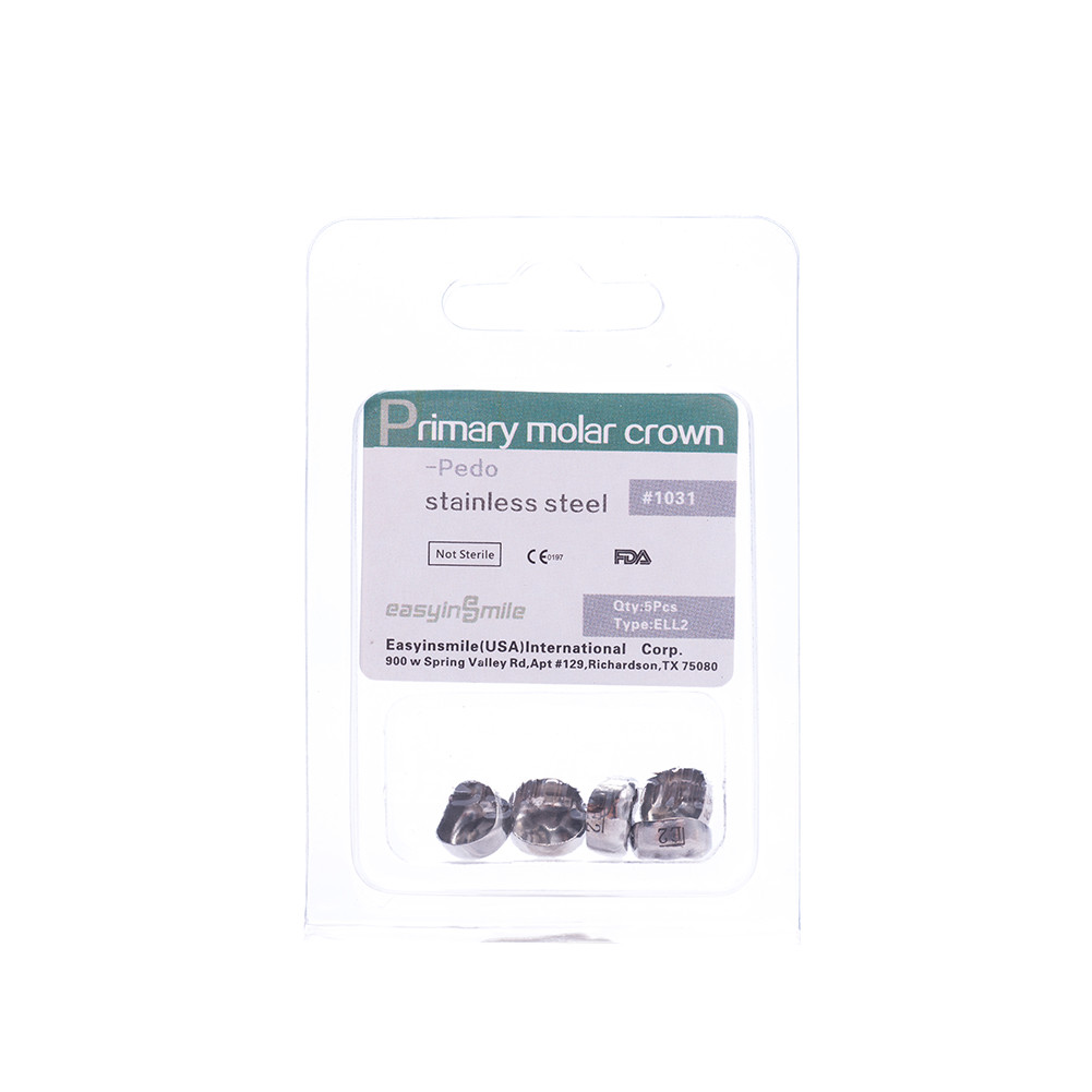 5pc Easyinsmile Dental Kid Crown Stainless Steel Primary D Premolar E Crown[USA]