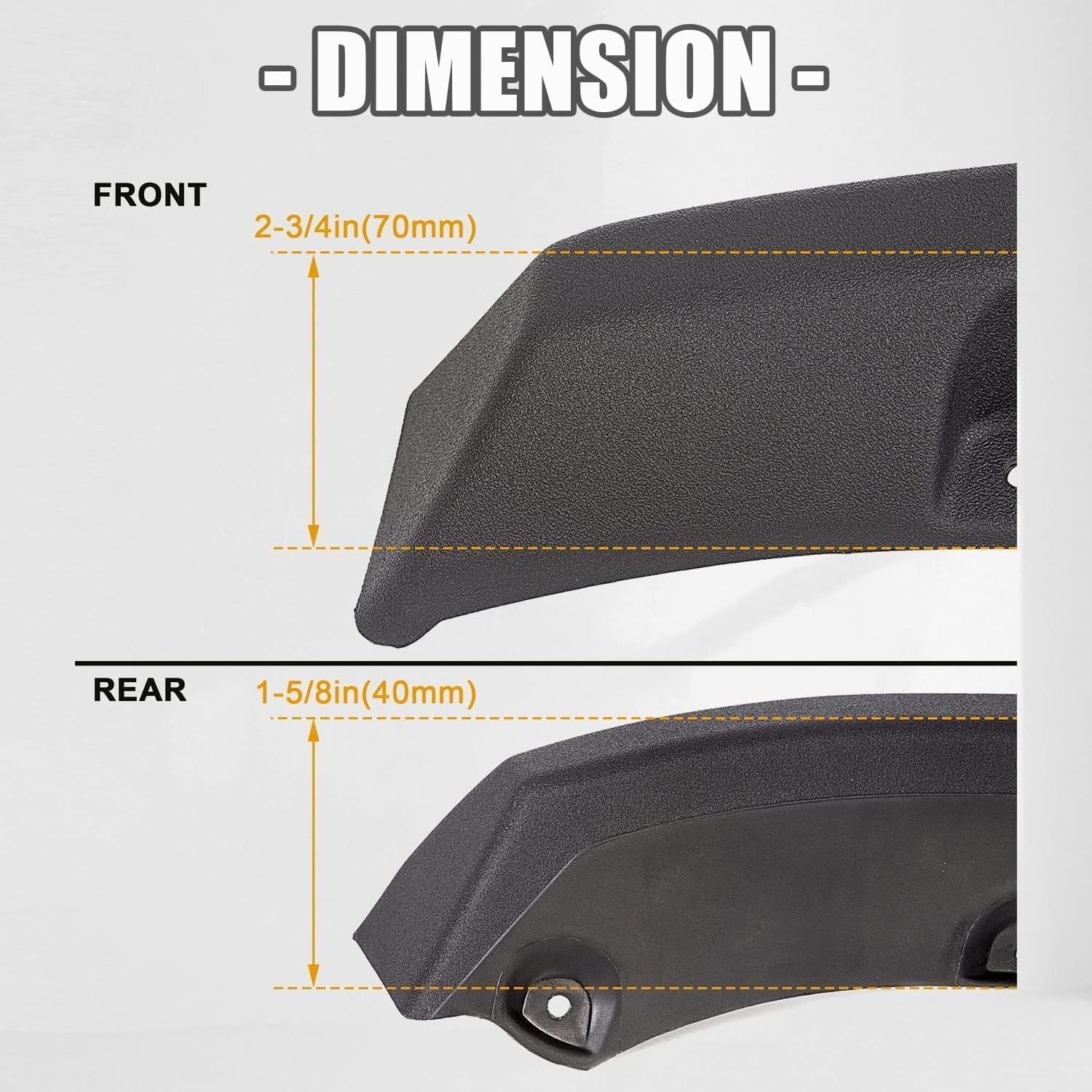 Fender Flares Compatible with 2009-2023 Dodge Ram 1500 Classic Pocket Rivet Styl