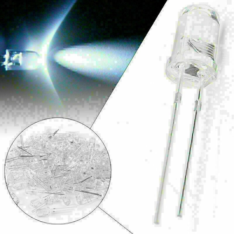 100/500/1000PCS 5mm LED Light Bulb Emitting Diode Small Night Lamp 20000 mcd