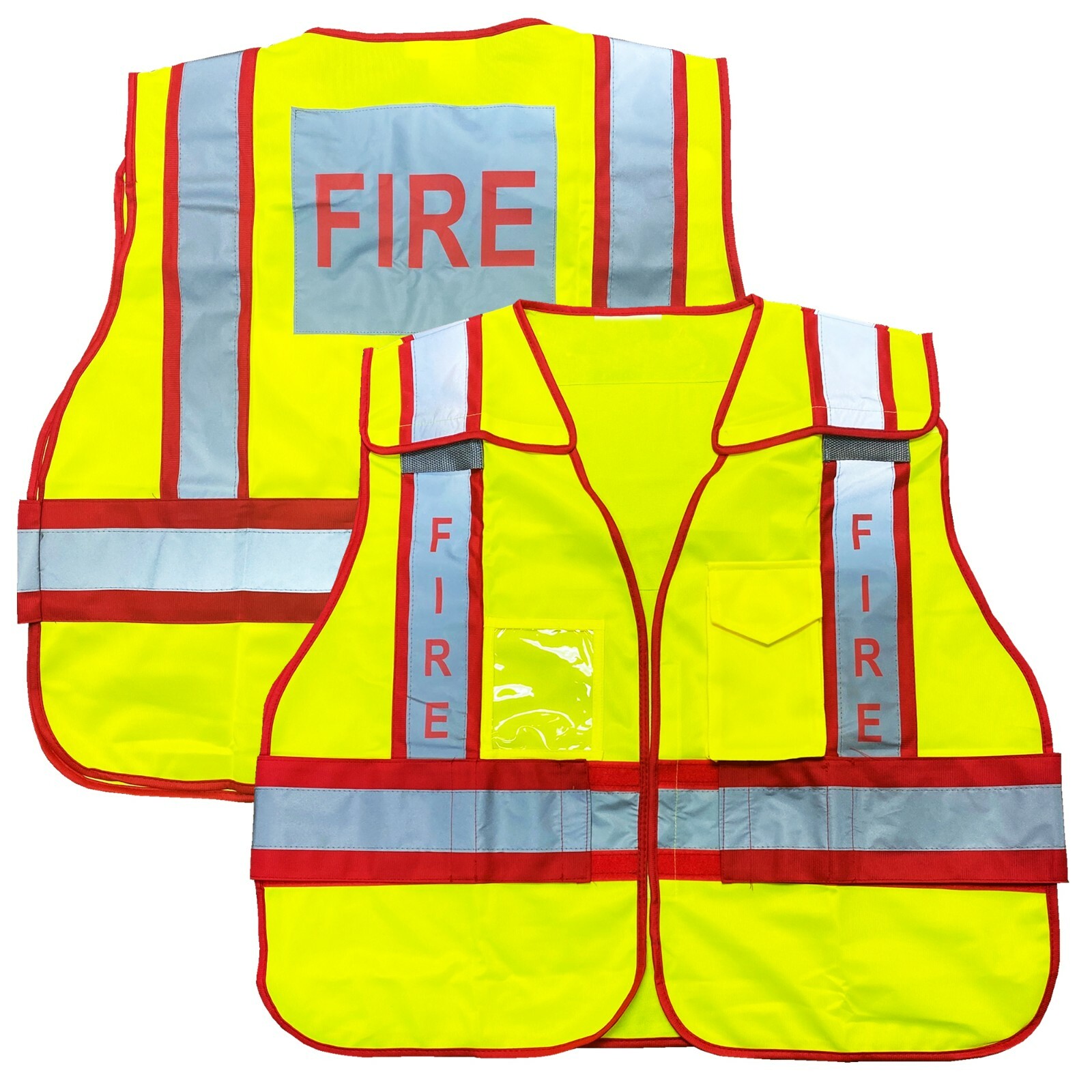 VIEWBRITE Reflective Class 2 FIRE Vest Lime Green – 5 Point Breakaway High Vis