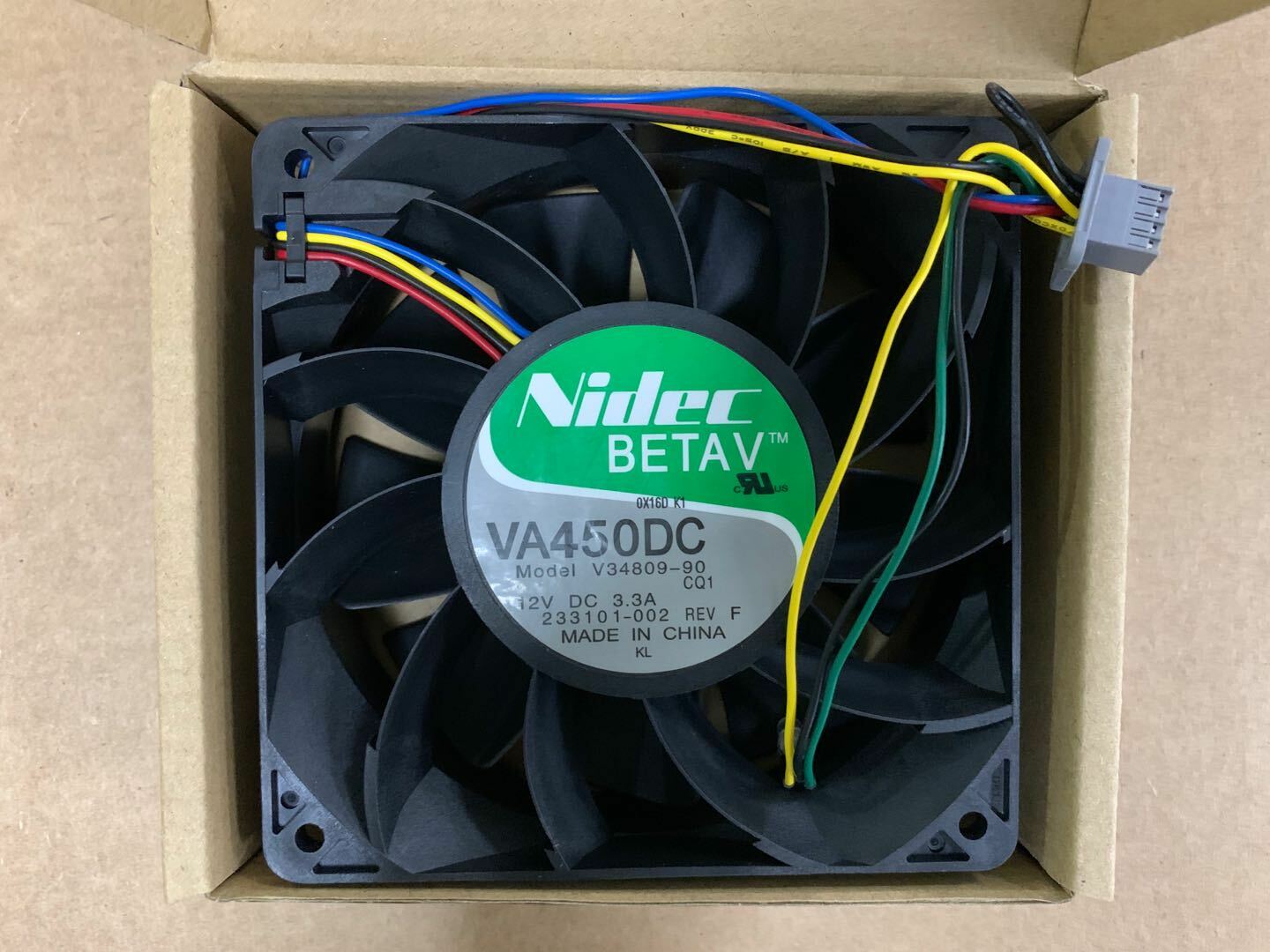 for 1pc Nidec VA450DC V34809-90 FAN 12V 3.3A 12038 4Pin
