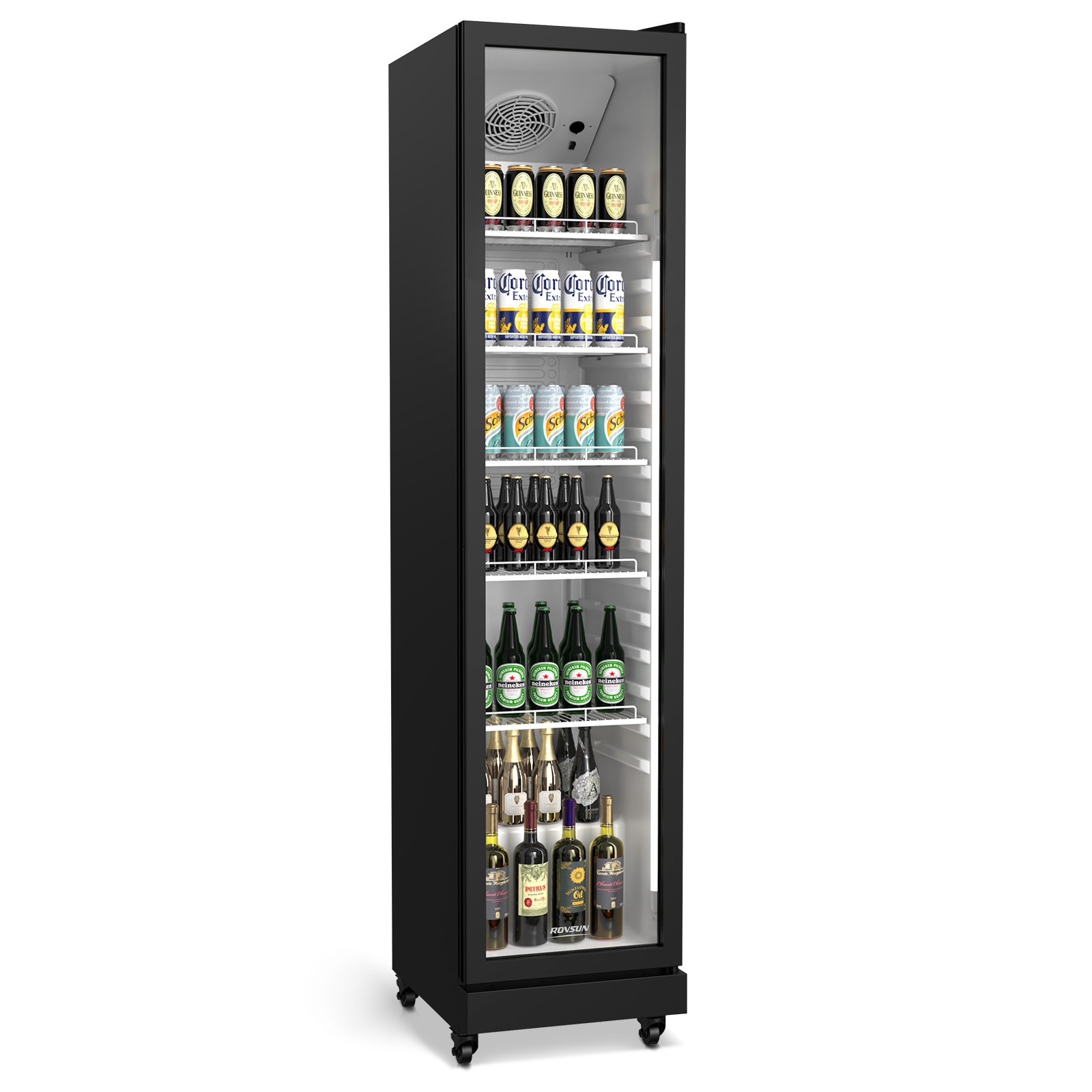 Commercial Display Refrigerator 1 Door 8 Cu. Ft Merchandiser Beverage Cooler