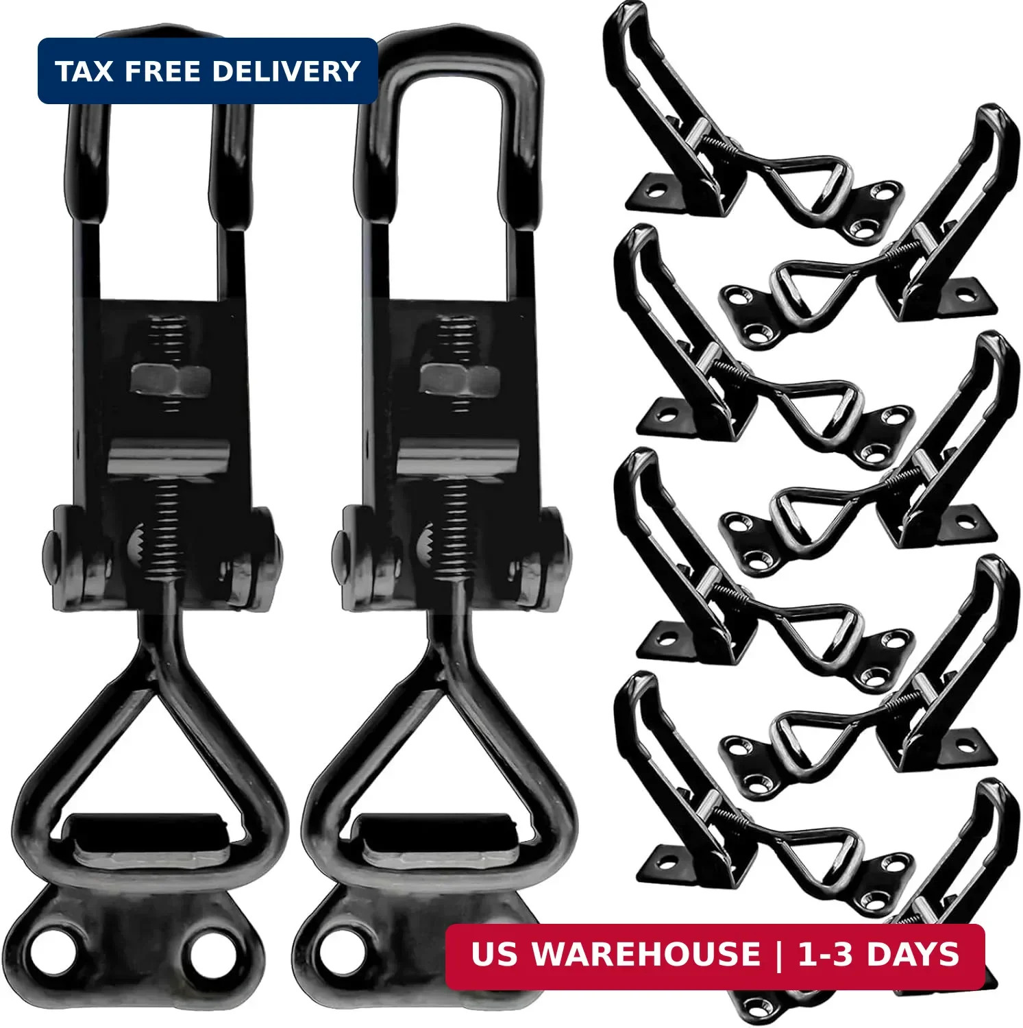 10Pack Black Toggle Latch Clamp, Heavy Duty Latch-Style Toggle Clamp, Adjustable
