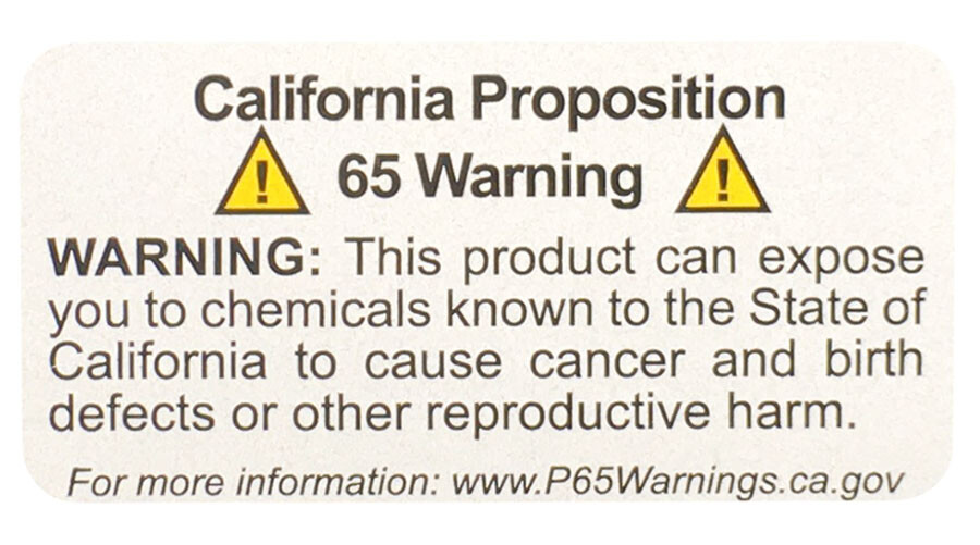 California Proposition 65 Warning Labels | 1 x 2″ Inch | 5,000 Bulk Pack