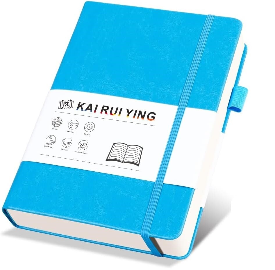 Kai RuiYing Lined Journal Notebook with Pen Holder, 320 Pages Journals for Writ-