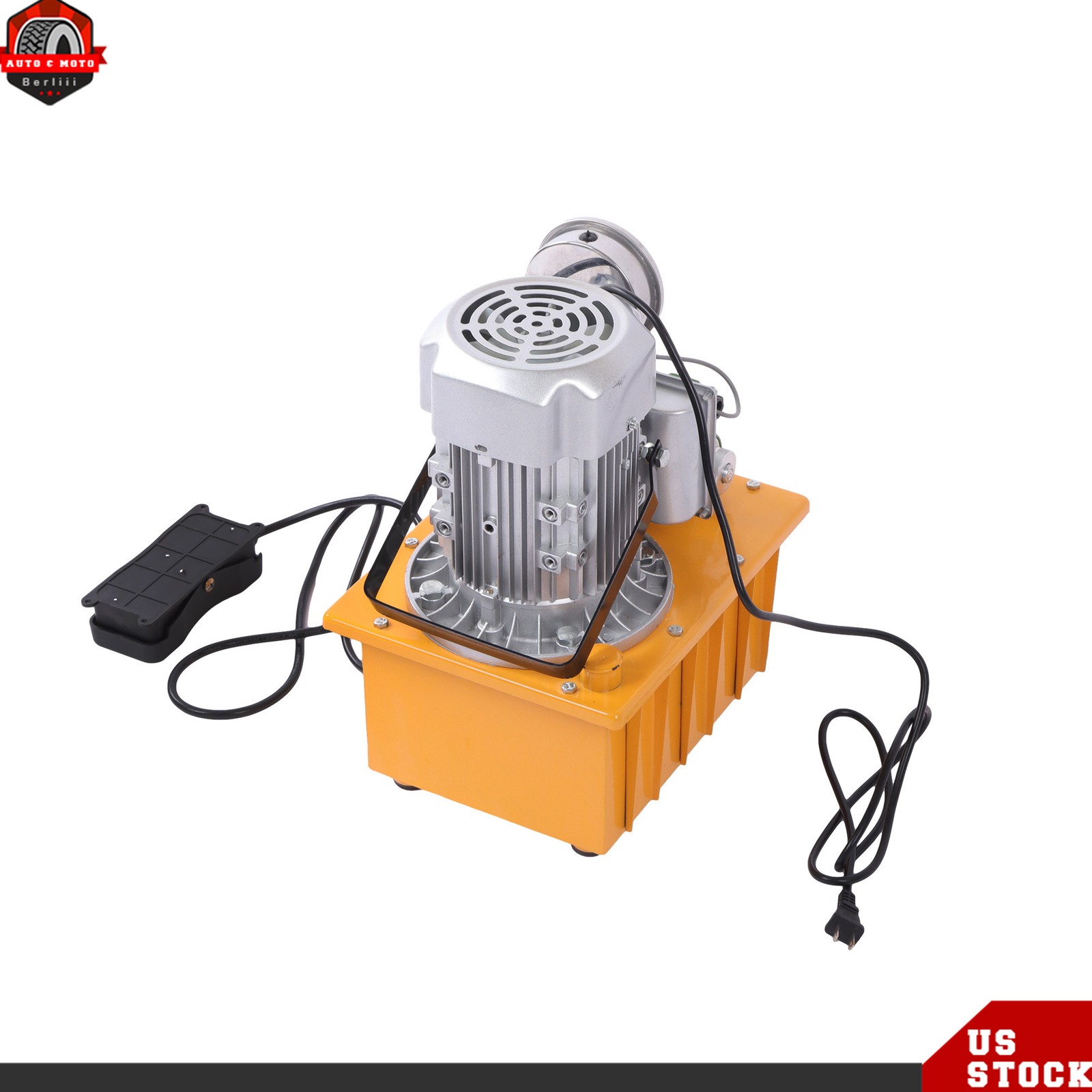 750W Electric Hydraulic Pump 10000 PSI 110V 60Hz 8L Capacity, Single Acting