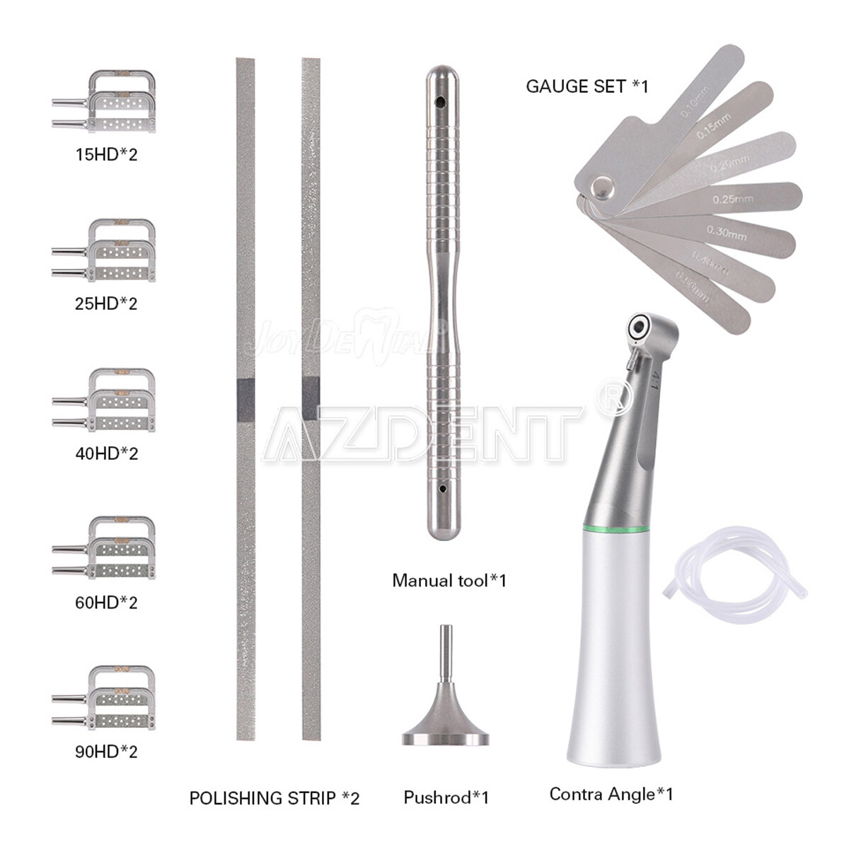 4:1 Reduction Dental Contra Angle IPR Handpiece +10 Interproximal Strips Kit