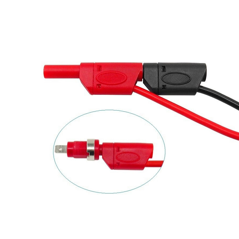 5PCS Safety Shrouded Banana Plug To Crocodile Alligator Clip Test Leads Cable