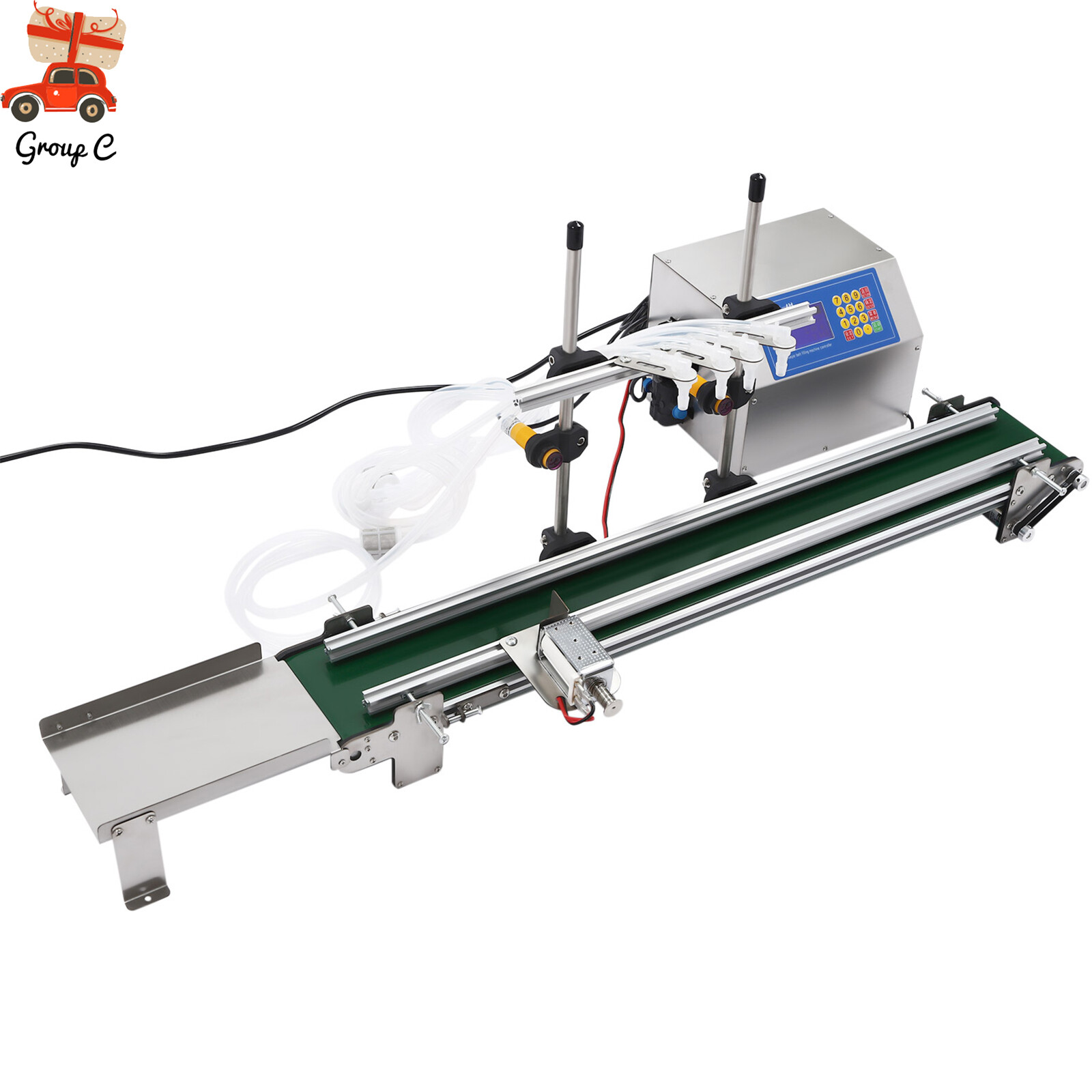 Liquid Paste Filling Machine Pneumatic Bottle Pack Piston Filler Corded Electric