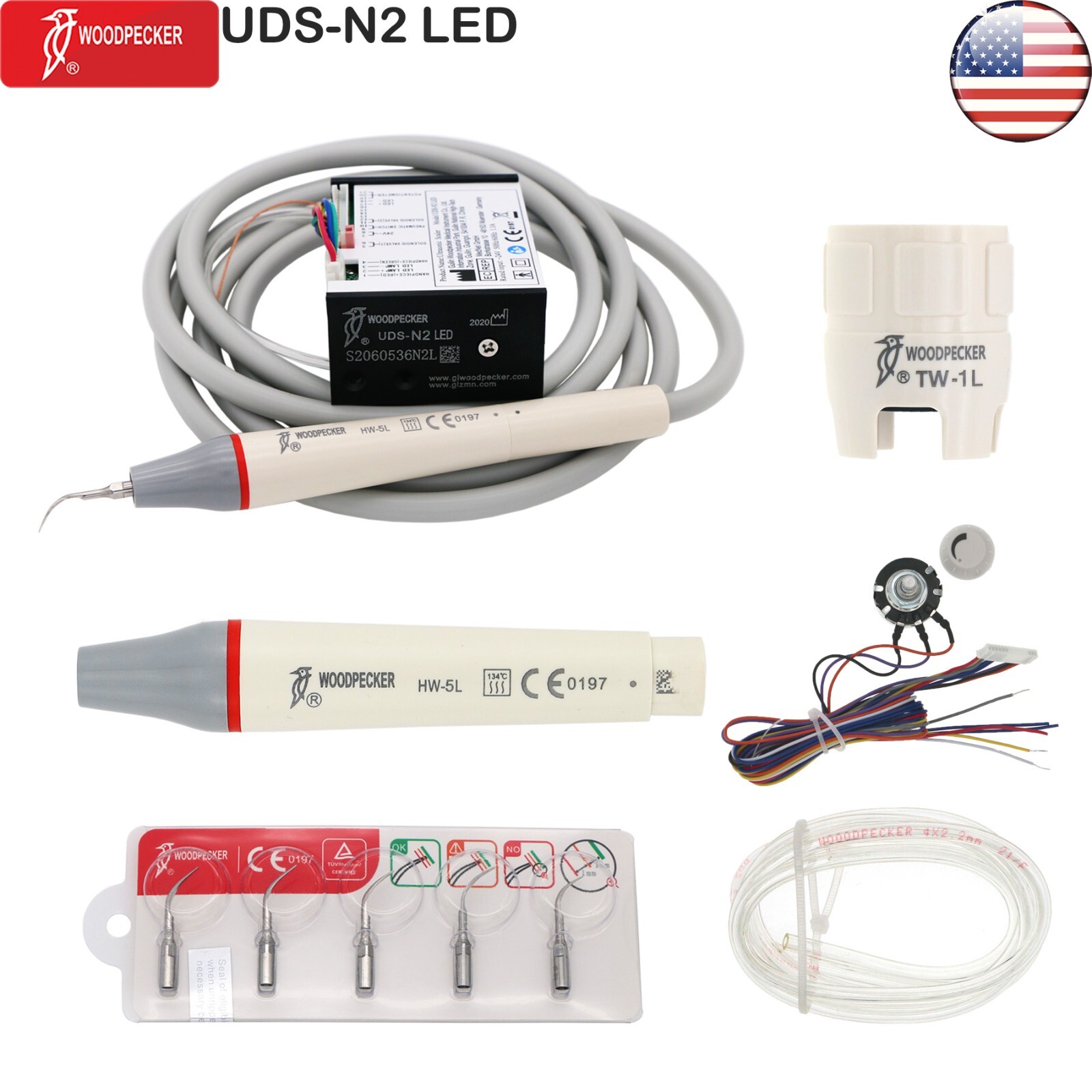 US Woodpecker UDS-N2 LED Ultrasonic Piezo Scaler Built in For Dental Chair