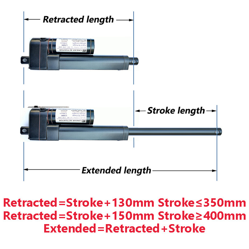 DC 12V 3000N 660lbs Linear Actuator Heavy Duty Stroke 2″~40″ 1000MM Waterproof