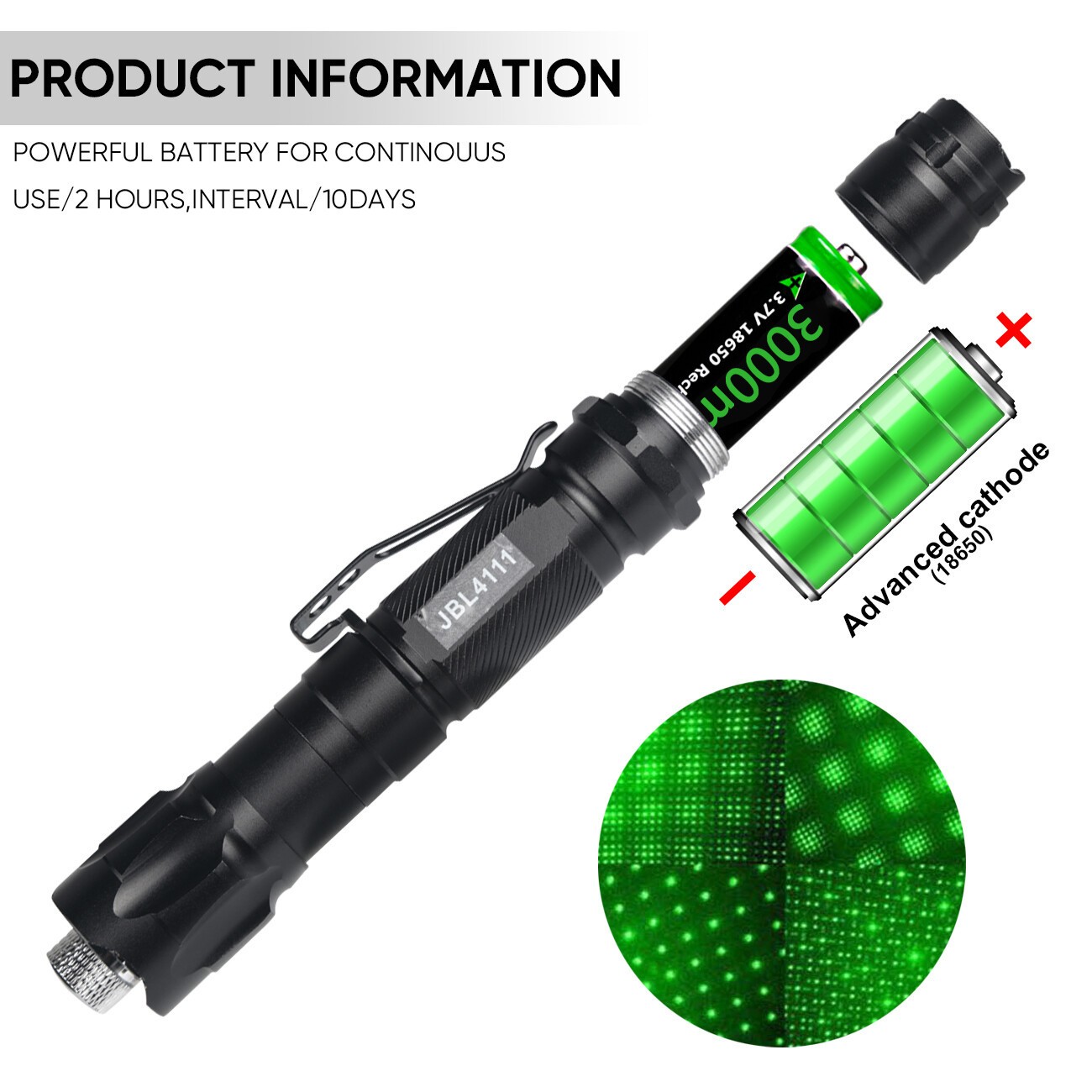 2Pack 532nm Green Laser Pointer Pen 1mW Visible Star Beam Green Light Lazer Pet