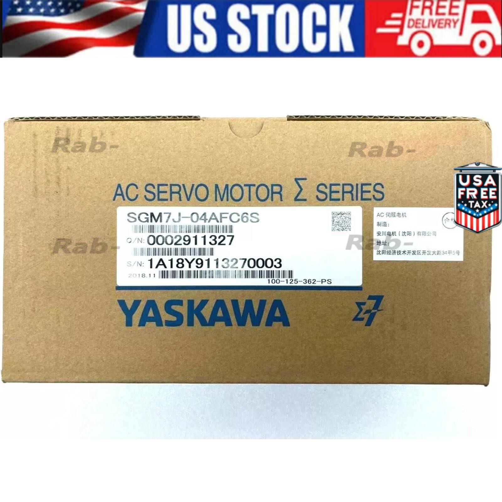 Yaskawa SGM7J-04AFC6S SGM7J04AFC6 Servo Motor In Box Expedited Shipping New 1PC