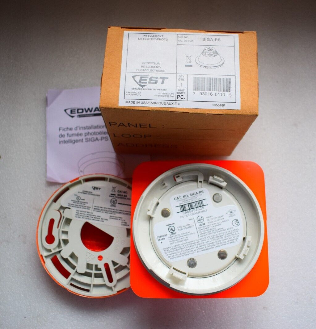 1x Edwards EST SIGA-PS Intelligent Photoelectric Smoke Detector
