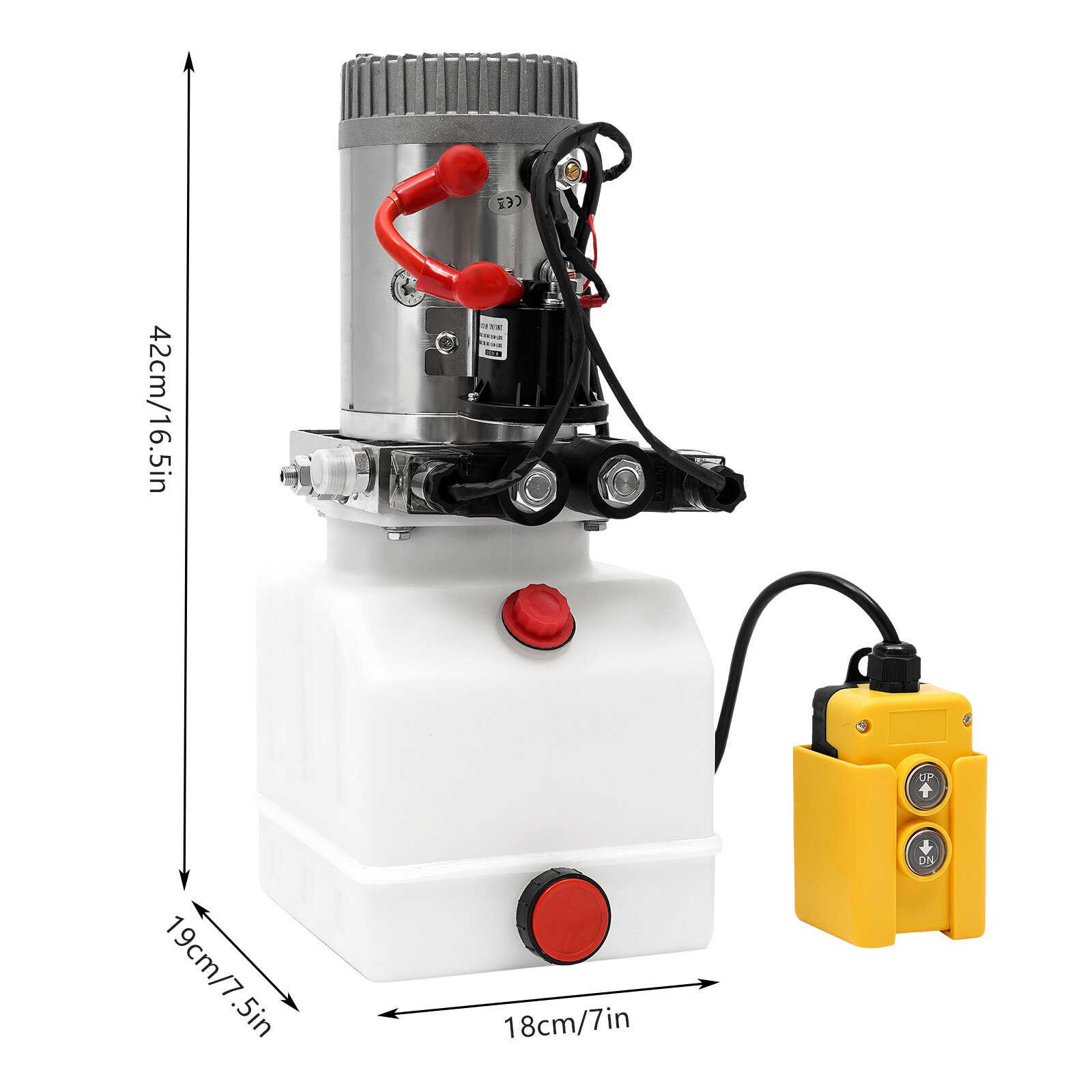 3 Quart Double Acting Hydraulic Pump Dump Trailer Reservoir 12V DC Unit Pack
