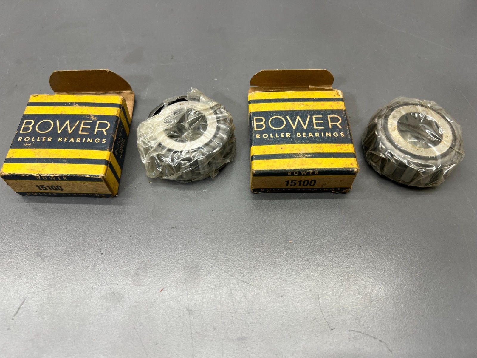 (k) NEW NOS BOWER 15100 ROLLER BEARING – SET OF 2 – MADE IN USA