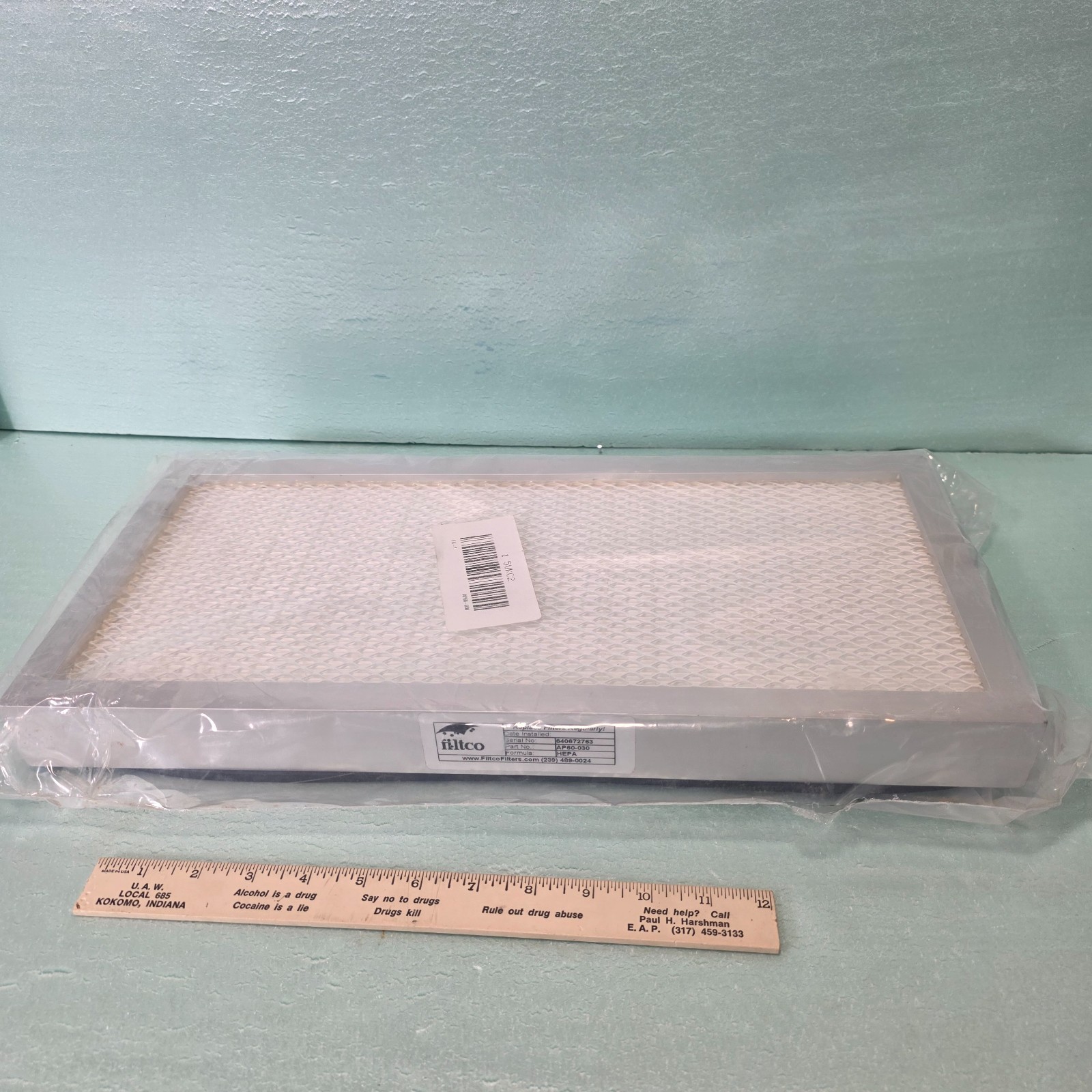 Filtco 5UKC2 AP60-030 HEPA Filter Air Science USA 99.99% 0.3 Micron New, powders