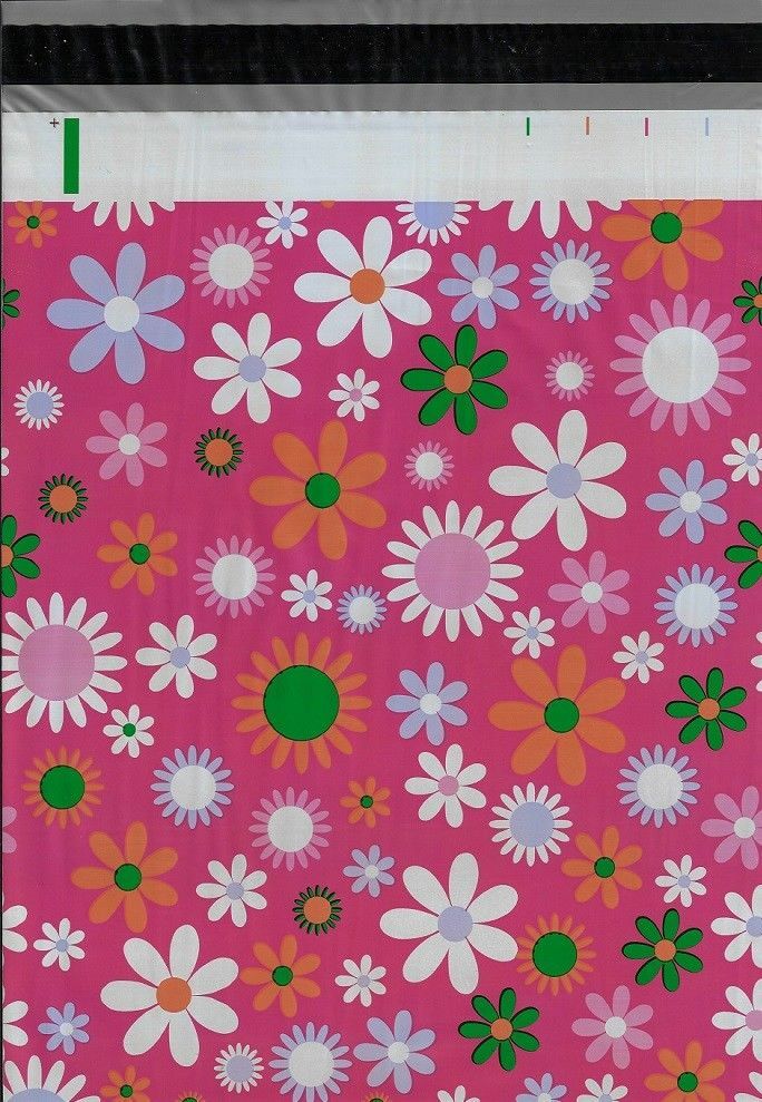 100 6×9 Daisy Designer Poly Mailers Envelopes Boutique Custom Bags