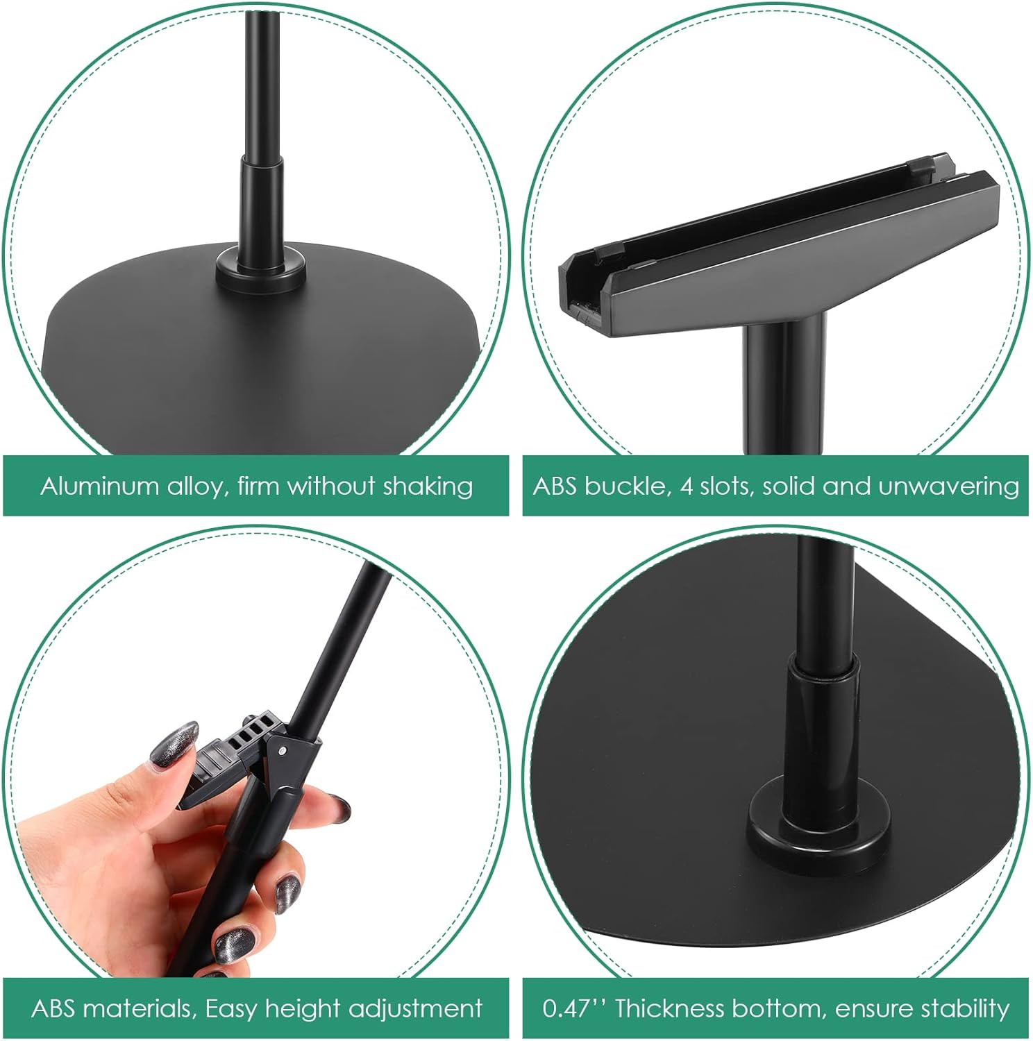 12 Pack Adjustable Floor Sign Holder 8.5×11 Poster Display Stand Black Set Kit