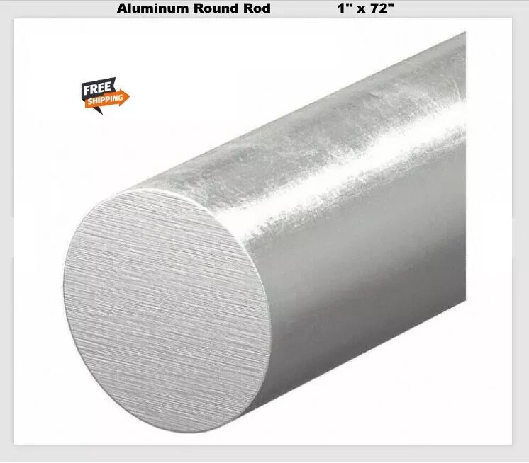 Aluminum Bar Round Rod 1″ x 6 Feet Solid Stock Alloy 6061 Unpolished Finish NEW