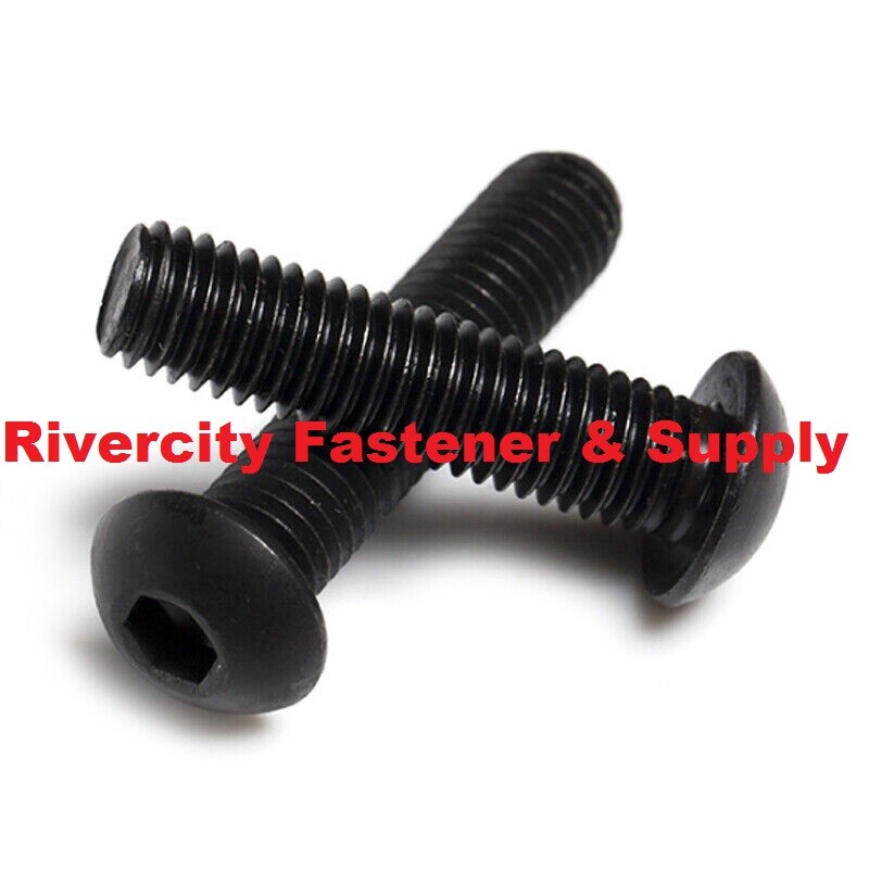 5/16-18×1 Black Button Allen Head Cap Screws 5/16×18 x 1 Bolts 5/16 x 18 x 1