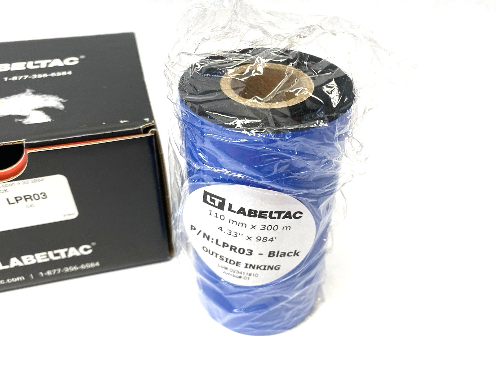 LabelTac LPR03 Pro Model Standard Print Ribbon, Black, 4.33″ x 984′ Roll