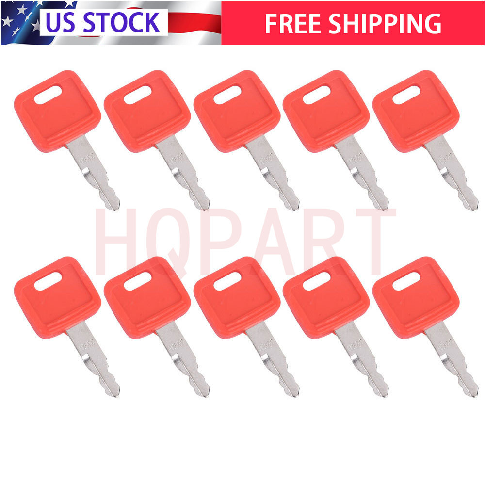 10x Ignition Key Fits For Hitachi John Deere Zex Excavator Heavy Equipment