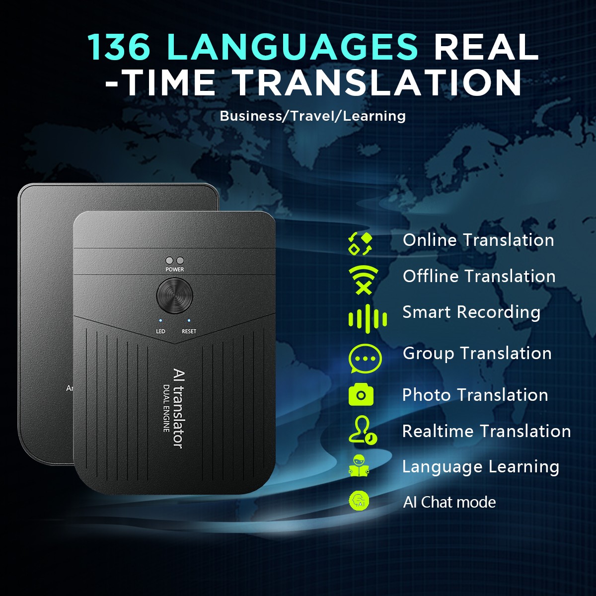 Language Translator Device, Two Way Real-Time Voice Translation 136 Languages