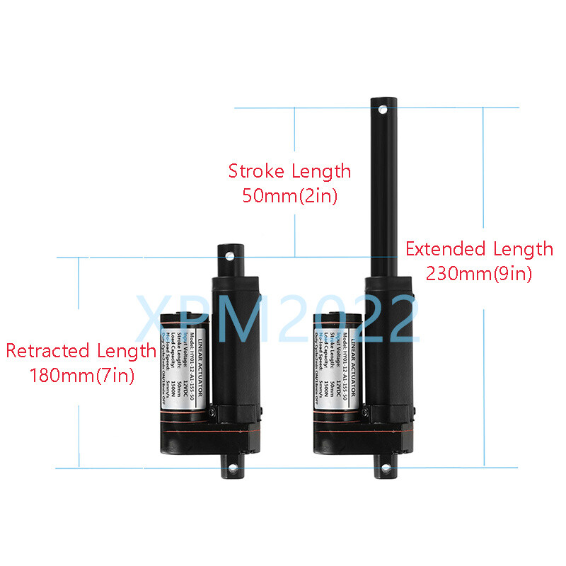 DC 12V 3000N 660lbs Linear Actuator Heavy Duty Stroke 2″~40″ 1000MM Waterproof